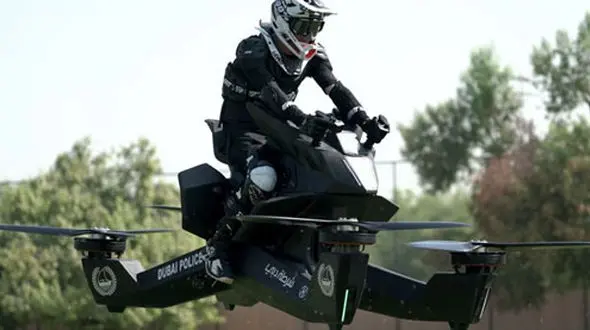 استفاده پلیس دوبی از موتورهای پرنده + تصاویر