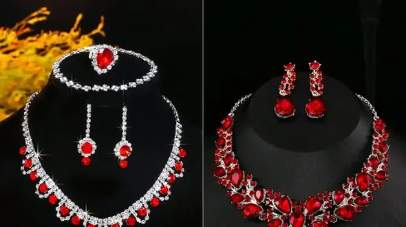 زیباترین نیم ست عروس یاقوت قرمز/ 15طرح شگفت‌انگیز از برندهای اروپایی