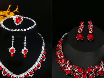 زیباترین نیم ست عروس یاقوت قرمز/ 15طرح شگفت‌انگیز از برندهای اروپایی