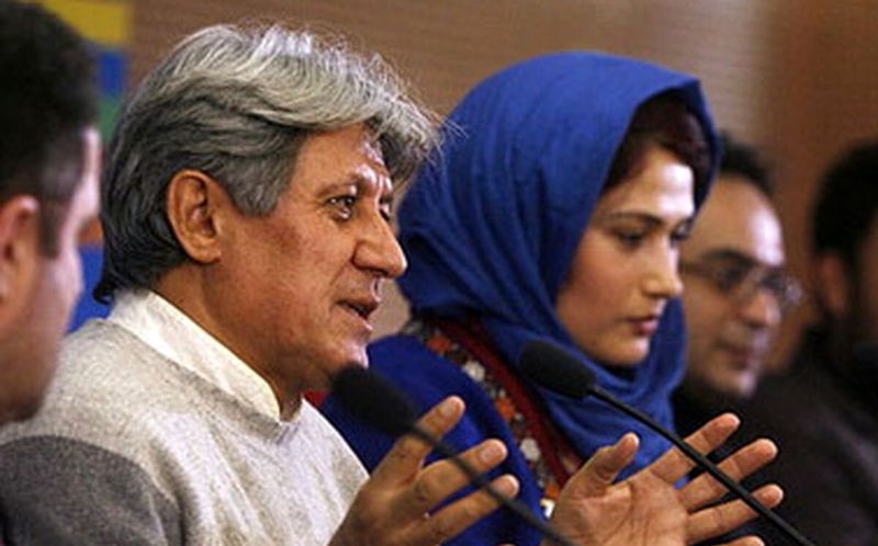 لادن مستوفی و همسرش