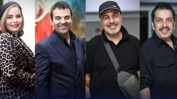 فشن استایل مردانه بهزاد خلج، رضا عطاران، عباس جمشیدی فر و سایر بازیگران مرد ایرانی در اکران مردمی آخرین قسمت از سریال اجل معلق