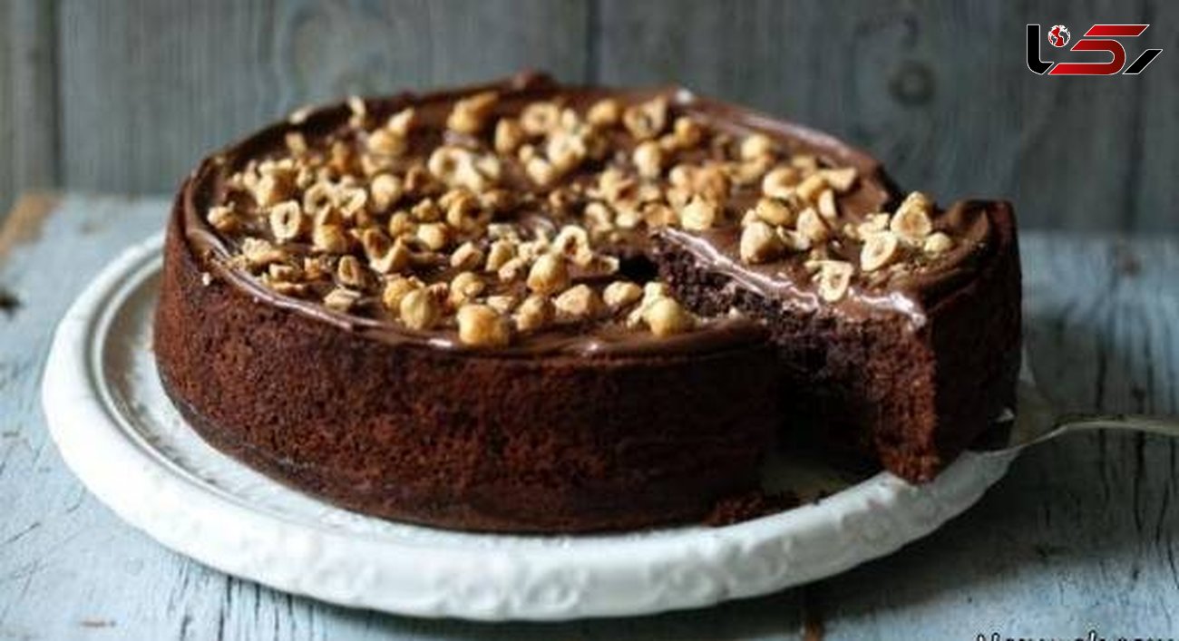کیک شکلات فندقی یک عصرانه ای ایده آل+دستور تهیه