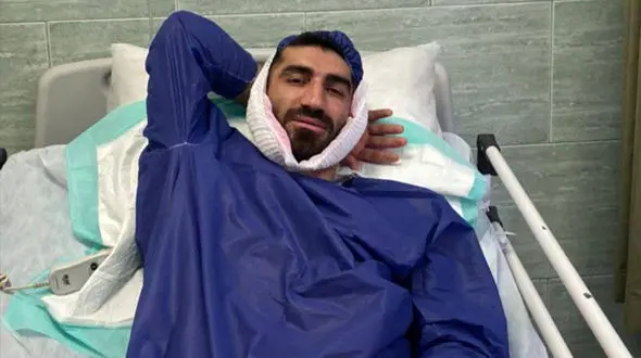 عیادت قلعه نویی از بیرانوند/ تصویری از بیرو بعد از عمل جراحی + عکس