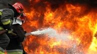 واژگونی و آتش سوزی تانکر حامل گاز مایع در محور ساوه - سلفچگان