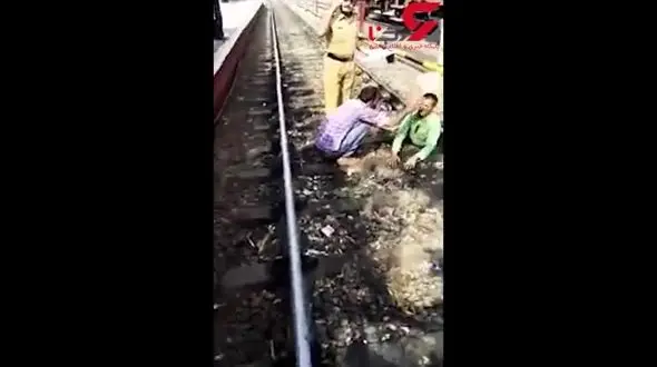  زنده بودن مرد نصف شده زیر  قطار! / وحشتناک و باورنکردنی + فیلم (+16)