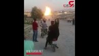 حادثه تلخ انفجار خط لوله گاز در باغملک خوزستان+فیلم