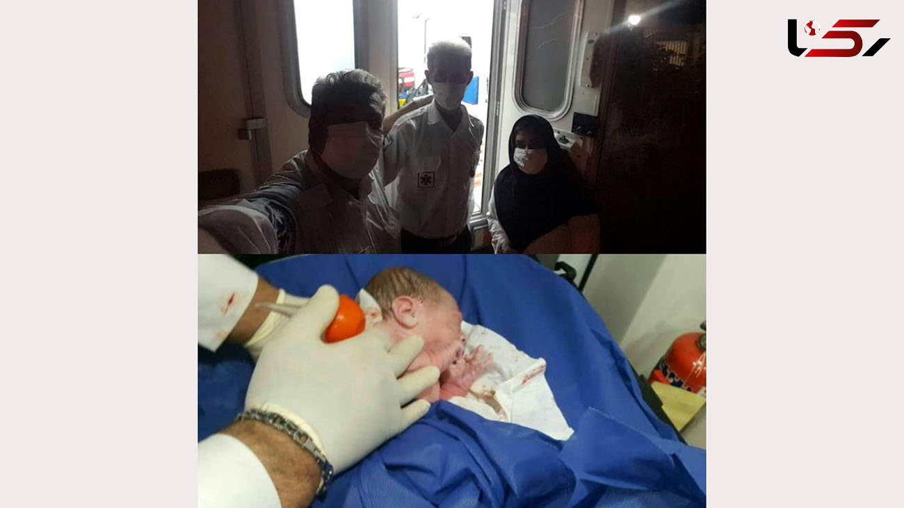 تولد نوزاد آمبولانسی در آبادان + عکس