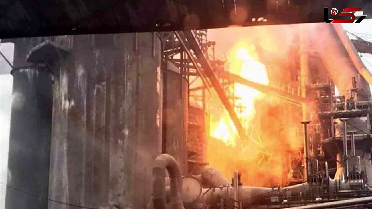 وقوع انفجار و آتش‌سوزی در کارخانه تولید فولاد آمریکا + فیلم و عکس