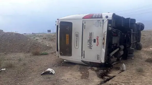 واژگونی خونین اتوبوس مسافربری در اردکان یزد