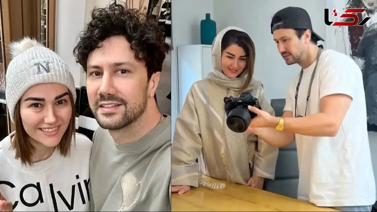 عکس شب یلدا ۱۴۰۴: نیلوفر استخری خواهر شاهرخ استخری در کنار پدر و مادرشان در شب یلدا