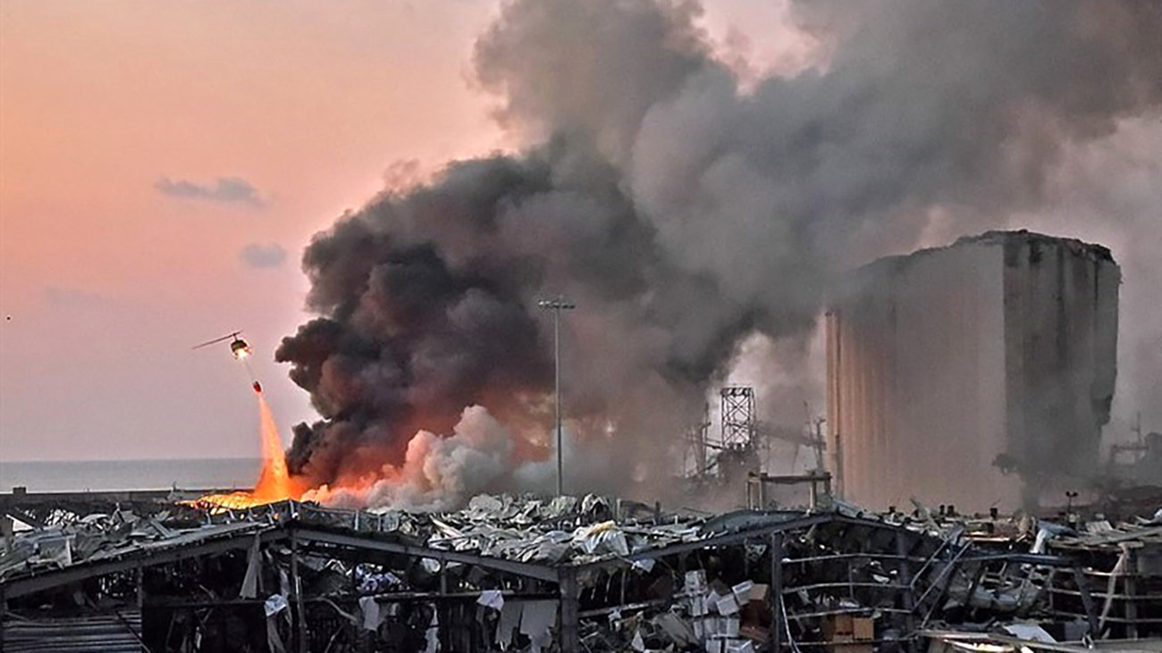 ببینید | فیلم جدید از لحظه انفجار وحشتناک در بیروت در ۲۰۲۰