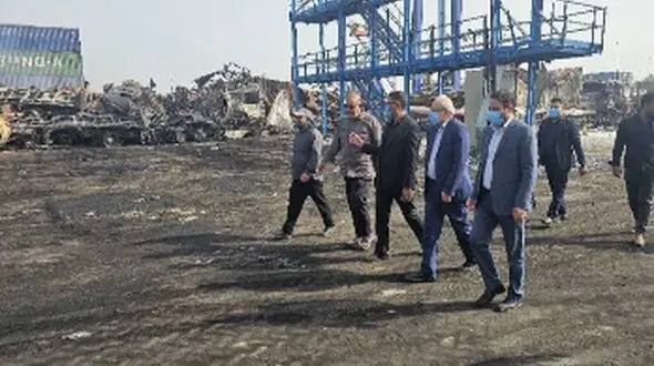 بازدید معاون سیاسی امنیتی دادستان کل کشور از محل انفجار در بندر شهید رجایی/ امیری اصفهانی: فرآیند رسیدگی به پرونده مقصران احتمالی این حادثه باید شفاف و قاطعانه باشد