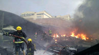 8 زخمی در آتش سوزی کارخانه تولید سلفون + عکس 