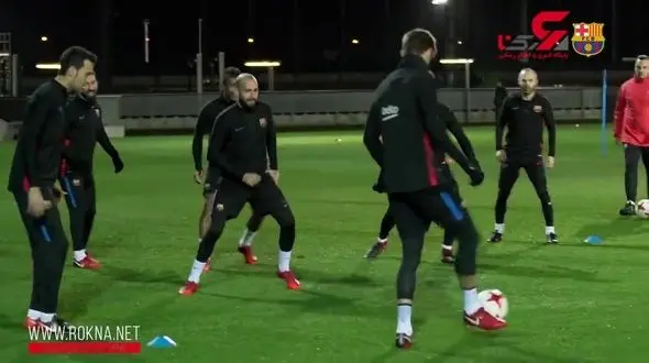 بازگشت مسی و سوارز به تمرینات بارسلونا + فیلم