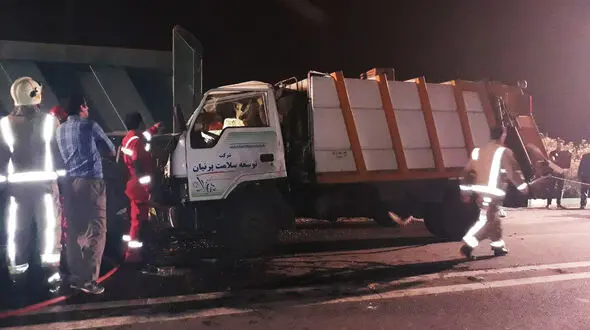 تصادف مرگبار کامیونت هیوندا با بنز در اتوبان همت +عکس