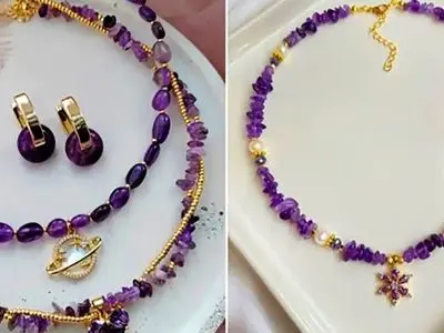 اکسسوری‌ های جذاب دخترانه با سنگ آمیتیست؛ ترکیبی از زیبایی و انرژی مثبت + 15 مدل خاص