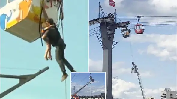 فیلم عملیات نجات 75 مسافر که در تصادف تله کابین گرفتار شده بودند + تصاویر