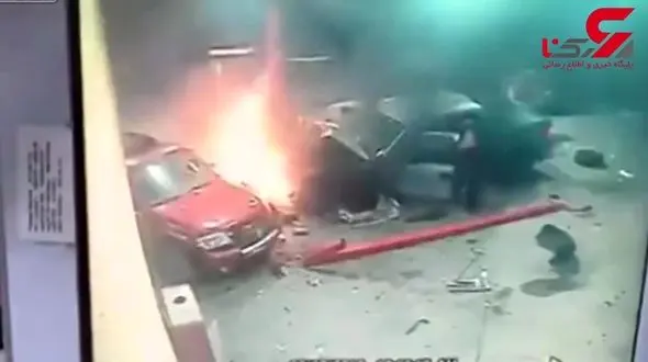 این پمپ بنزین چرا آتش گرفت و منفجر شد + تصویر