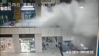 فروریختن سقف مرکز خرید در چین در طوفان عجیب بارانی