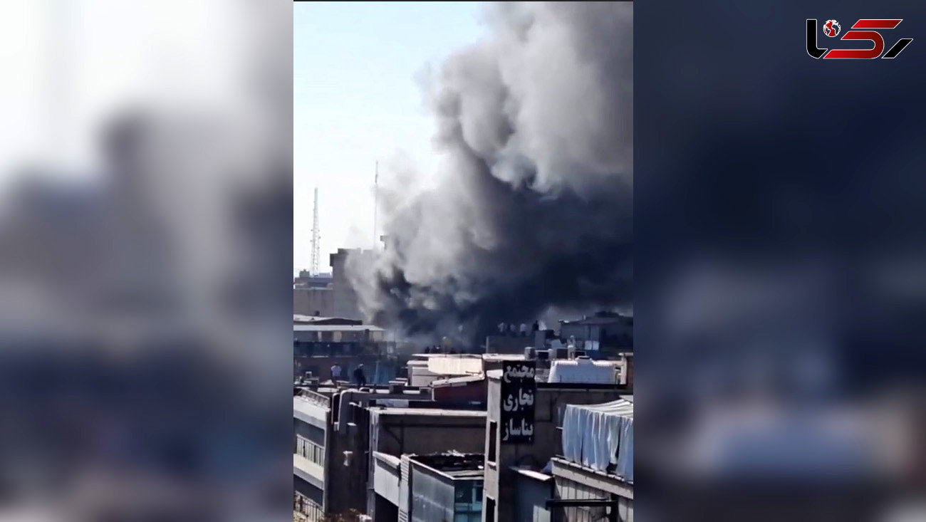 فیلم آتش سوزی هولناک در خیابان سعدی تهران