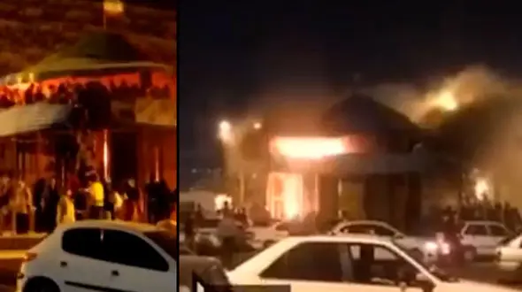 اولین فیلم از لحظه حادثه دیوار مرگ شهربازی پارک کوهسار جهرم + فیلم ترس و وحشت مردم 