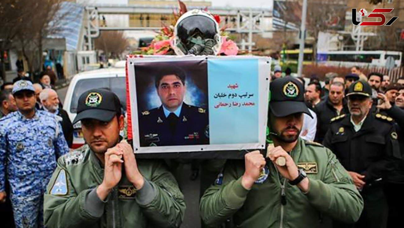 پیکر شهید خلبان سانحه میگ-۲۹ تشییع شد
