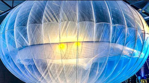 پرواز بالن های اینترنتی گوگل + تصاویر