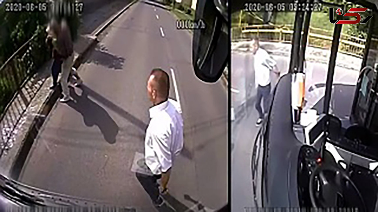 فیلم حمله یک دزد به پیرزن / راننده اتوبوس فرشته نجات شد + جزئیات / مجارستان