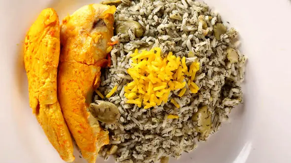 طرز تهیه باقالی پلو با مرغ برای شام امشب + فیلم