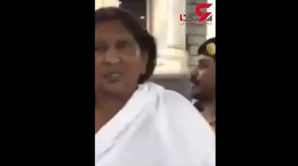 زن بی‌حجاب با لباس احرام مردانه در مقابل کعبه + فیلم