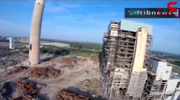 انفجار نیروگاه گاز در چین+فیلم