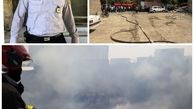 عملیات نفسگیر 10 ایستگاه آتش نشانی در آتش سوزی انبار چوب اصفهان + عکس
