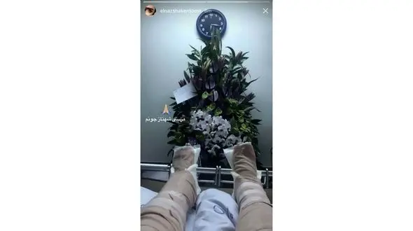 الناز شاکردوست و پاهای شکسته اش