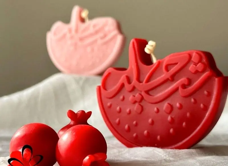 مدل شمع یلدایی | مدل شمع یلدایی جدید ۱۴۰۴ با طرح انار و هندوانه که عروس های باسلیقه عاشقشن!