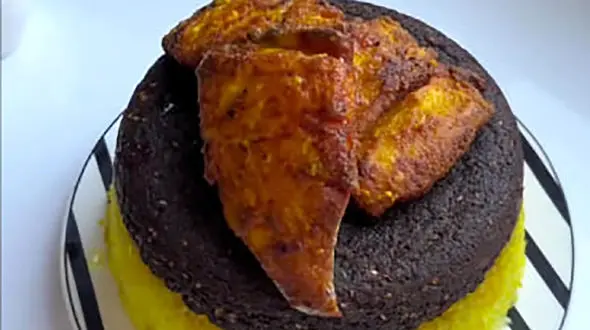 ته چین کوکو سبزی همراه با ماهی + فیلم