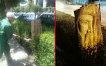 اقدام زشت ماموران شهرداری با اثر هنری یک جوان در پارک لاله تهران +تصاویر