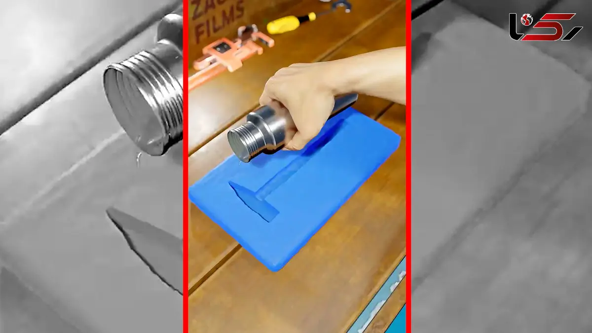 فیلم ساخت چکش عجیب فقط با یخ