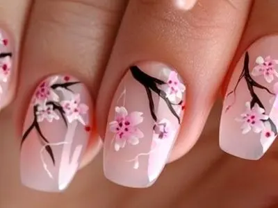 جدیدترین مدل های دیزاین ناخن گلدار بهاری برای نوروز امسال