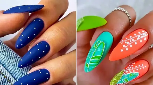 زیباترین مدل‌ های ناخن نوک تیز تابستان 1404؛ شیک و جذاب