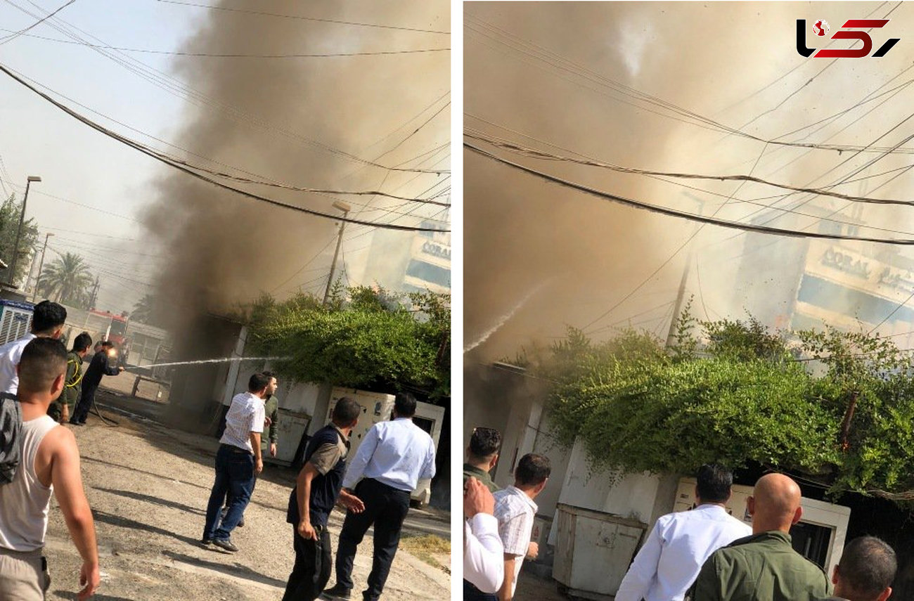 سفارت افغانستان در بغداد طعمه حریق شد+ تصاویر 