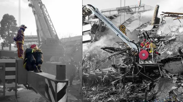 به آتش نشان های گرفتار گفتیم از پنجره ها خود را نجات دهند،  اما...