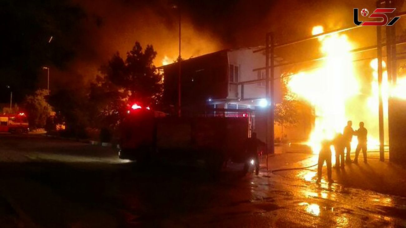 فوری / آتش سوزی بزرگ در شهر پرندک زرندیه + عکس