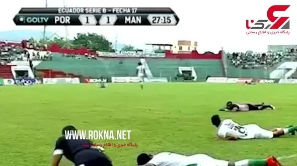 غافلگیری فوتبالیست‌ها پس از حمله زنبورها به داخل زمین + فیلم 