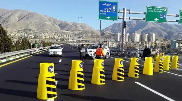 تردد وسیله نقلیه از کرج و آزادراه تهران - شمال به سمت چالوس  ممنوع است