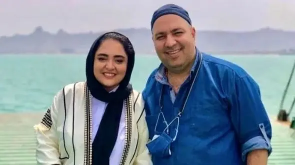 فیلم  تخریب و ضایع کردن جنجالی نرگس محمدی توسط همسرش علی اوجی وسط برنامه زنده/ فقط قیافه و نگاه نرگس!