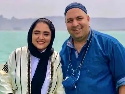 فیلم  تخریب و ضایع کردن جنجالی نرگس محمدی توسط همسرش علی اوجی وسط برنامه زنده/ فقط قیافه و نگاه نرگس!