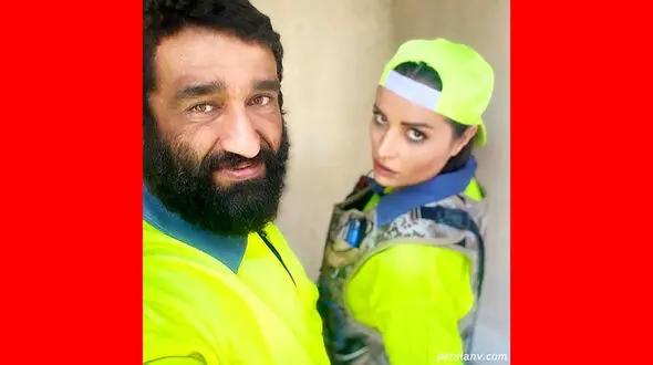 عکس / سلفی خاص پژمان جمشیدی با زن لبنانی