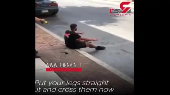 لحظه شلیک پلیس آمریکا  به یک جوان + فیلم 