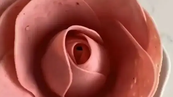 تزئین کالباس به شکل گل رز + فیلم