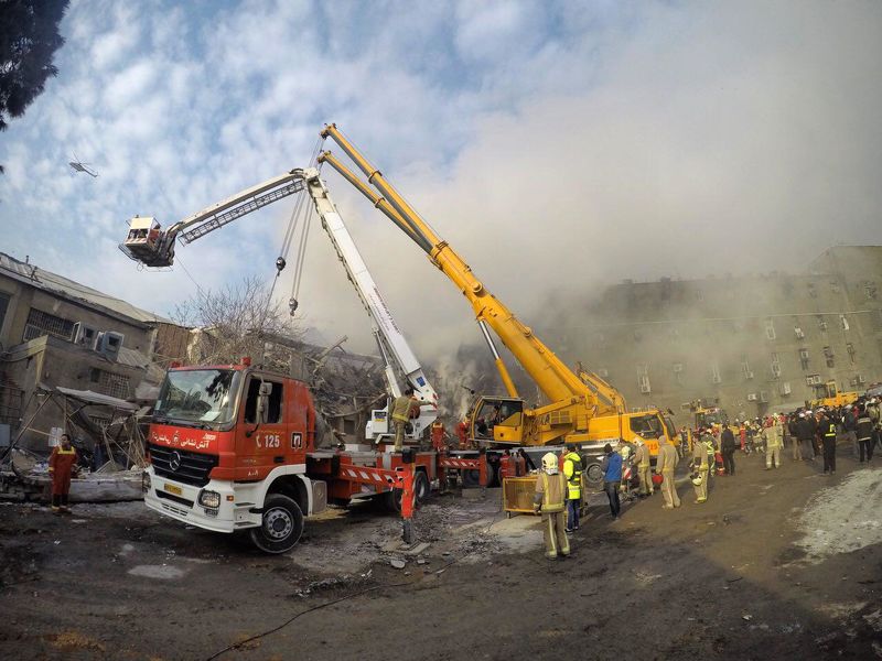 گزارش تصویری از حادثه ساختمان پلاسکو